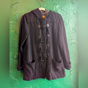 Coldwater Creek Black Toggle Coat
